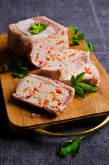 Meat terrine with bacon
