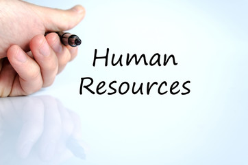 Human resources text concept