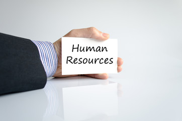 Human resources text concept