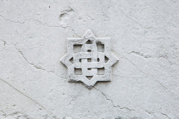 Decorative marble rosette. Background texture
