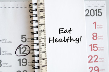 Eat Healthy text concept