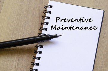 Preventive maintenance write on notebook - 103324223