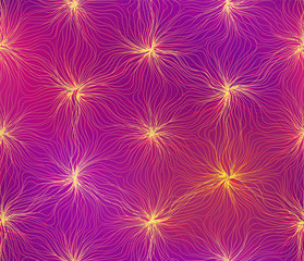 Seamless hexagon lines wavy flower electric shine