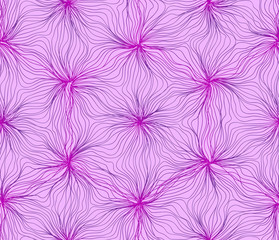 Seamless hexagon lines wavy flower light purple