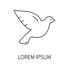 Line style logotype template