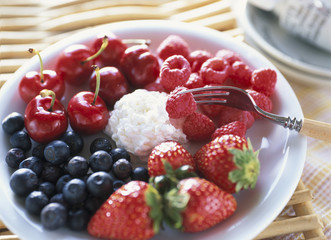 ベリーとさくらんぼのデザート