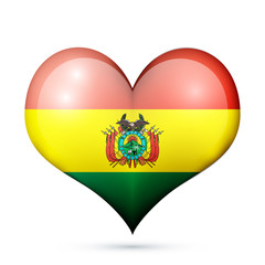 Fototapeta premium Bolivia Heart flag icon