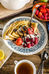 Pancakes with berries