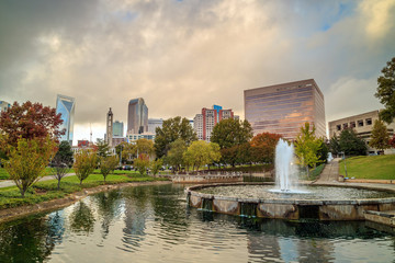 Skyline of downtown Charlotte in north carolina