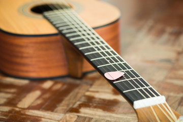 Fototapeta premium detail of classic guitar