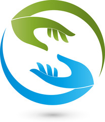 Zwei Hände, Logo, Ergotherapie, Seelsorge
