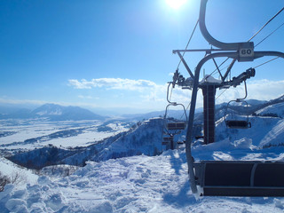戸狩スキー場リフト風景
