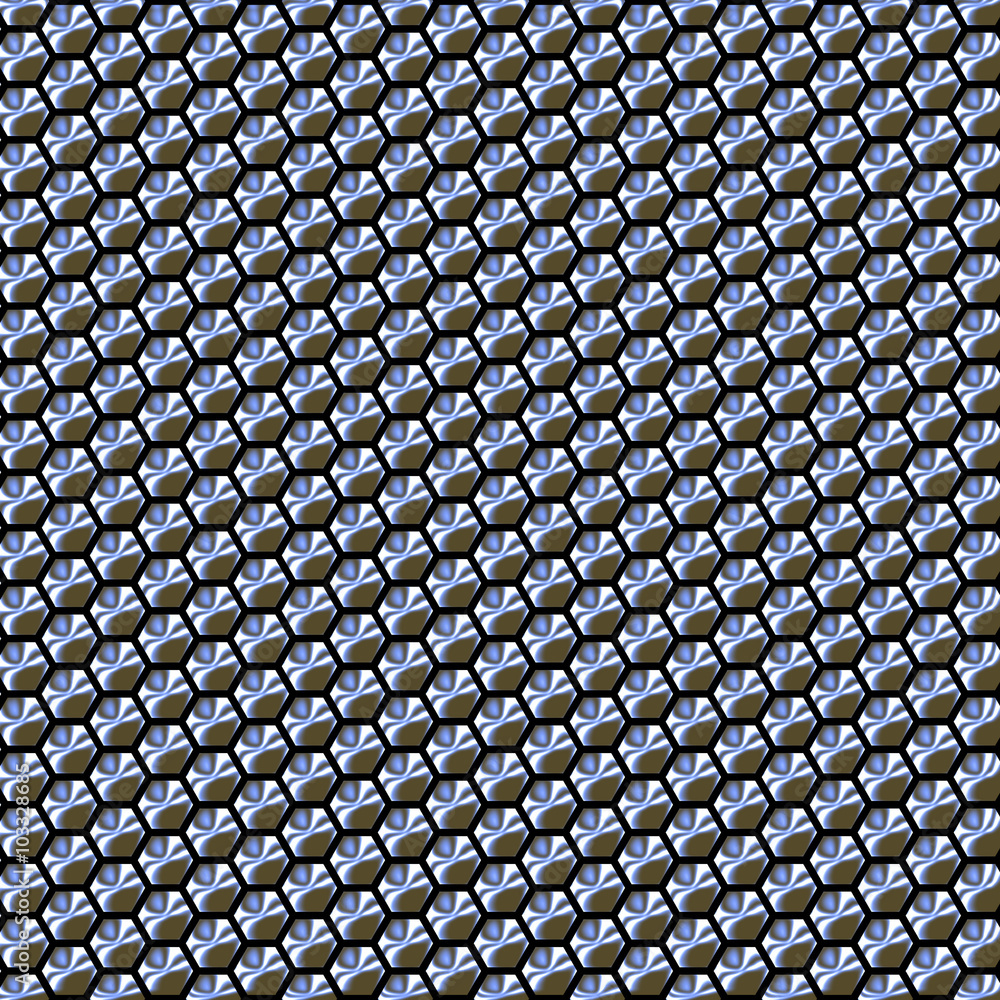 Poster metallic hexagon honeycomb pattern abstract background