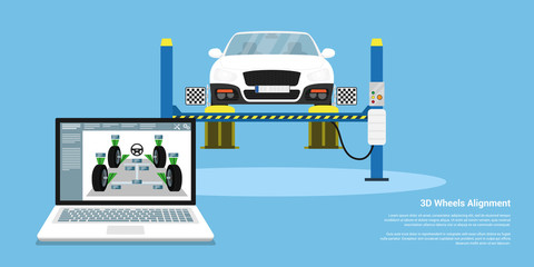 3D wheels alignment