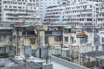 Old apartment building in Hong Kong