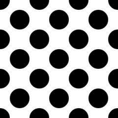 Vector modern seamless geometry pattern polka, black and white abstract geometric background, pillow print, monochrome retro texture, hipster fashion design