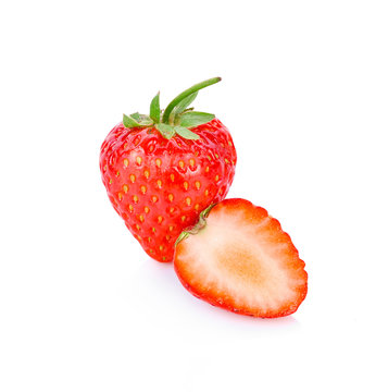 Red berry strawberry isolated on white background