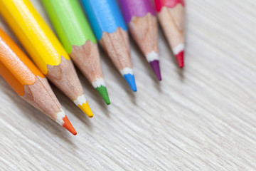 Obraz premium colored wooden pencil