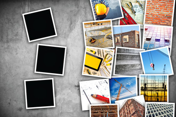 Fototapeta na wymiar Construction industry themed photo collage