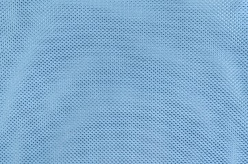 Naklejka na ściany i meble Close Up Texture Background of Blue Polyester Fabric