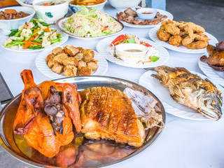 food sacrificial offering for chinese ancestor worshiping