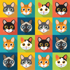 Pattern of cute cats