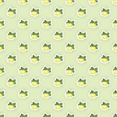 Pattern Background with Gooseberries Illustration