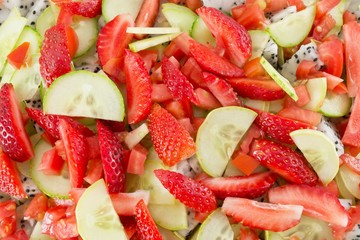 Close Up of Delicious Fresh Fruits Salad