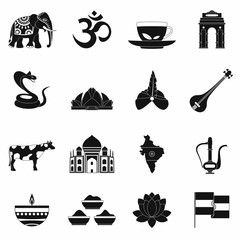 India icons black