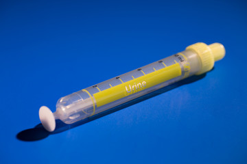 Test tube for urine test in medical lab