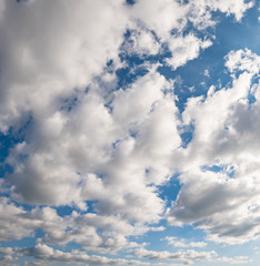 blue sky with white clouds panorama