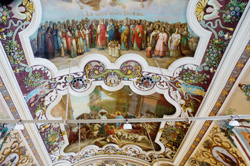 Москва. Монастырь святой Троицы. Роспись на потолке Трапезных палат.