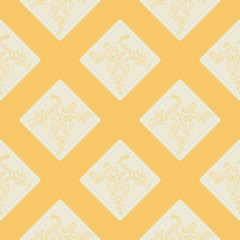 Seamless pattern with symbols from Aztec codices for your design