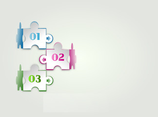 Puzzle info graphic background