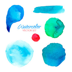  watercolor banners set vector 