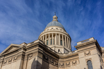 Obraz premium View of Pantheon. Pantheon Place. Latin Quarter. Paris, France.
