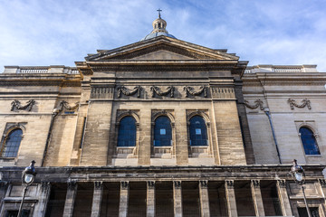Fototapeta na wymiar View of Pantheon. Pantheon Place. Latin Quarter. Paris, France.