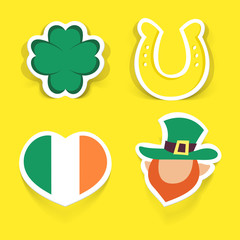 Set of vector stickers for St.Patrick's day design.