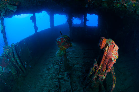 Cockpit of the ship wreck.