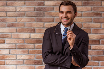 Young attractive businessman