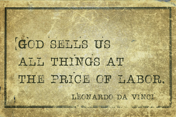 price of labor DaVinci