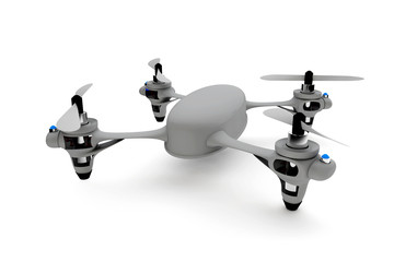 3d quadro helicopter on a white background