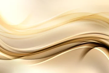 Selbstklebende Fototapete Abstrakte Welle Abstrakter Hintergrund mit goldenen Linien und Wellen. Komposition aus Schatten und Licht