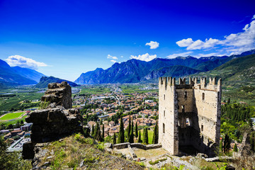 Arco - Medieval castle, Trentino, Italy - obrazy, fototapety, plakaty
