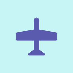 Obraz premium Airplane Flat Vector Icon
