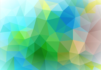 background polygon from triangles different colors with light co