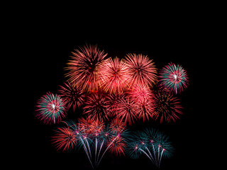 Fireworks light up the sky