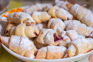 sweet cookies with jam
