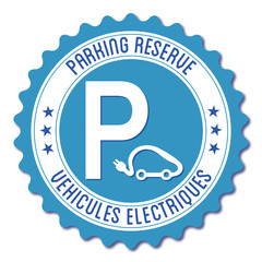Parking réservé voitures électriques.