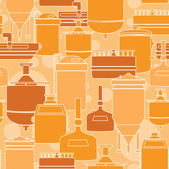 Seamless background with beer brewing process